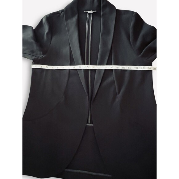 Simply Styled By Sears Solid Black Blazer With Rolled Cuffs Business Casual Sz L - Picture 9 of 13